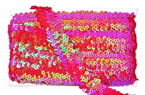 Mandala Crafts – Engroshandel Håndværk forsyninger – Mandala Håndværk Elastisk Paillet, Flad Glitter Stretch Bling Paillette Stof Bånd, Metallisk Applikation Trim Blonder til Kjole Pynt, Pandebånd42