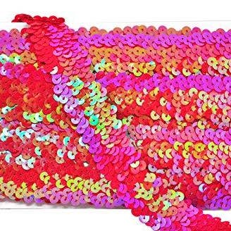 Mandala Crafts – Engroshandel Håndværk forsyninger – Mandala Håndværk Elastisk Paillet, Flad Glitter Stretch Bling Paillette Stof Bånd, Metallisk Applikation Trim Blonder til Kjole Pynt, Pandebånd42