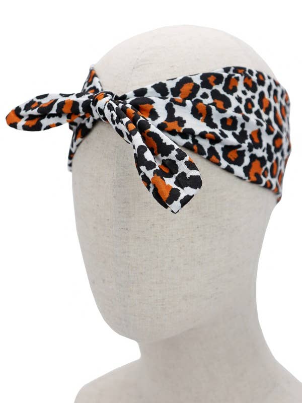 Itty Bitty Leopard Print Petite Knyttede Butterfly hoved Band for engroshandel hos Cap Zone