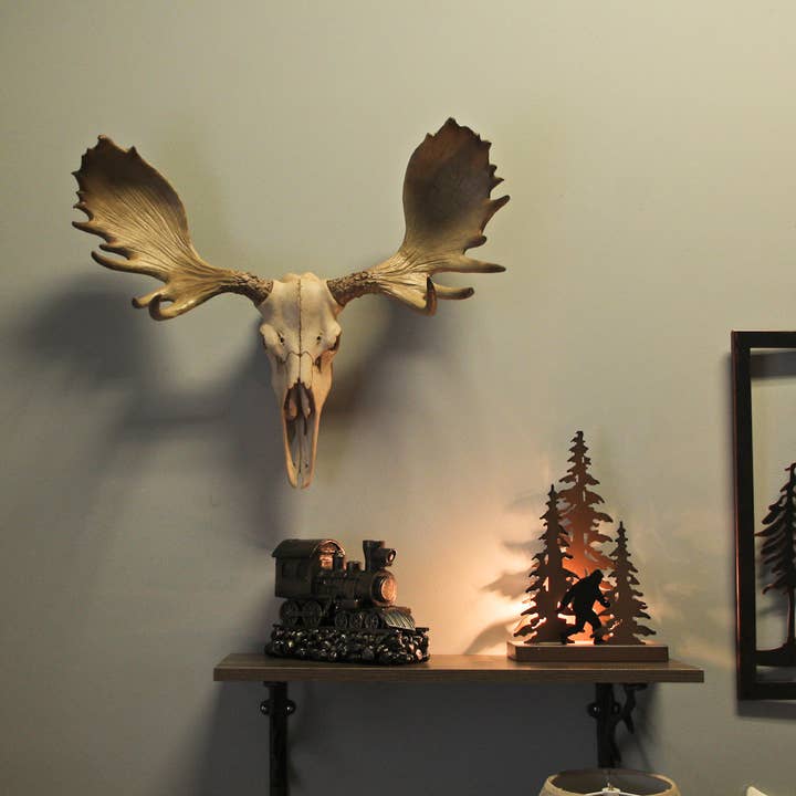 Zeckos - Wholesale Wall Accent - Large Lifelike Bull Moose Skull Hanging Wildlife Statue4