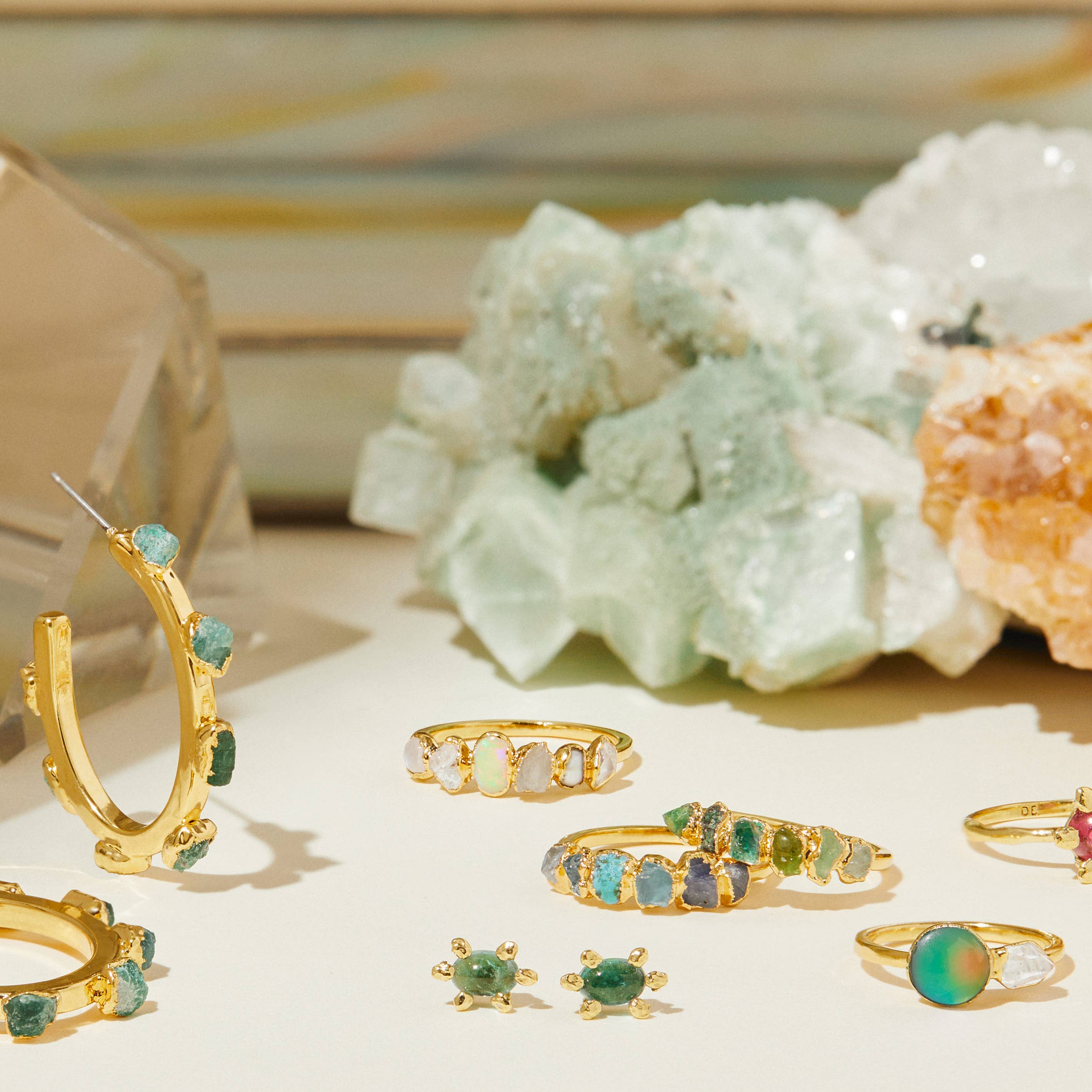 Dani Barbe - Wholesale Multi-Stone Ring - Iridescent Ombre Birthstone Ring, Rainbow Crystal Ring5