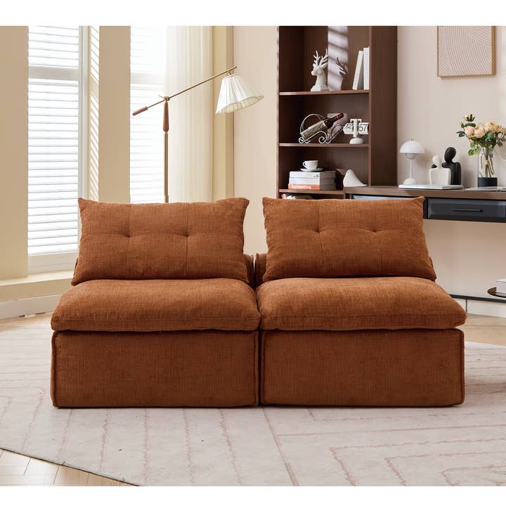 HOMYCASA DESIGN INC - Wholesale Sofa - Modular Sofa Chenille Fabric Neck Lumbar Pillow Space Saving4