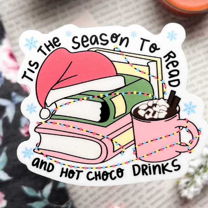 Tis the Season Sticker for wholesale by Cozy Reads Shop