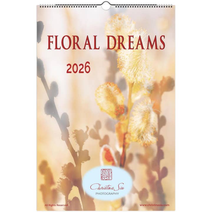 Calendrier mural Floral Dreams Ledger 2026 (États-Unis et Canada) pour la vente par Christina Siu Photography