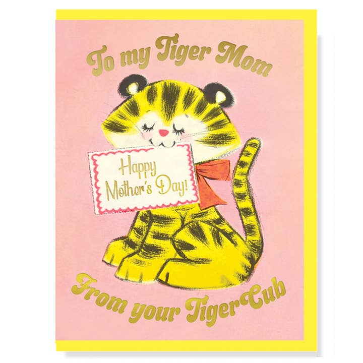 Glückwunschkarte „To My Tiger Mom From Your Tiger Cub“ zum Muttertag für den Großhandel von Smitten Kitten