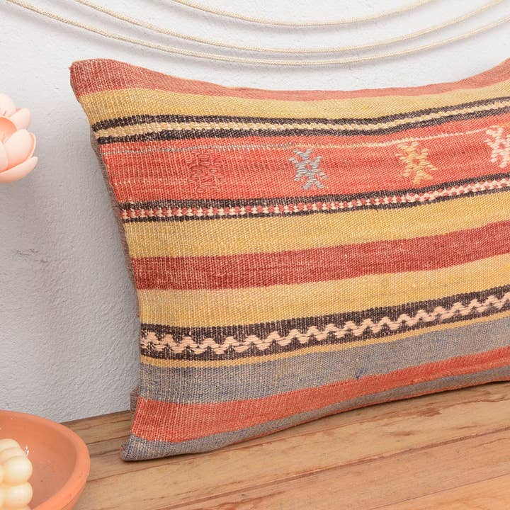 Håndlavet Kilim Boho Broderet Lændepudebetræk for engroshandel hos Kilim Pillow Decors