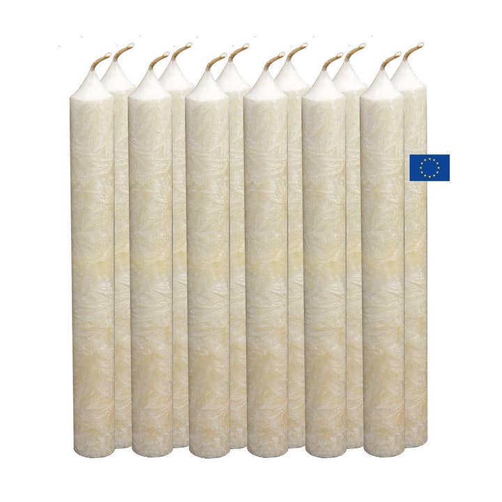 Elfenbensfarvet stearinlys i æske for engroshandel hos Ecodis - Grand Beau