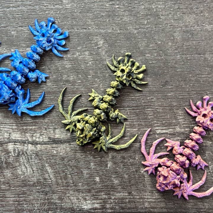 LNZ Custom Design - Vendita all'ingrosso Giocattolo fidget - Bambini - Confezione da 5 Wyvern Variety - Wyvern Dragons stampati in 3D12