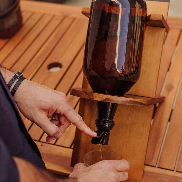 Picnic Time Family of Brands - Wholesale Beer/Wine Caddy - Growler Stand with 64oz Glass Growler15