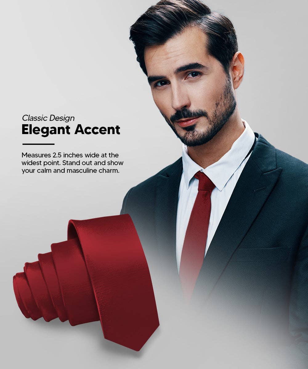 Dubal Brothers - Vente Cravate – homme - Cravate fine unie (4 paquets) par Vittorio Farina5