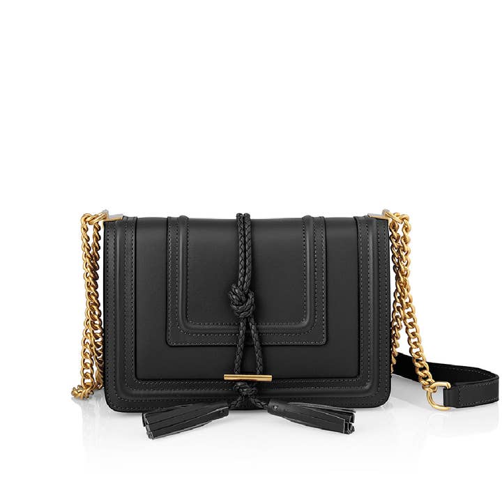 Beau Crossbody Bag in Black for wholesale by NIKKI WILLIAMS