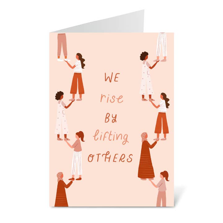 We Rise By Lifting Others Greetings Card, New Chapter, Well for wholesale by Flourish Paperworks