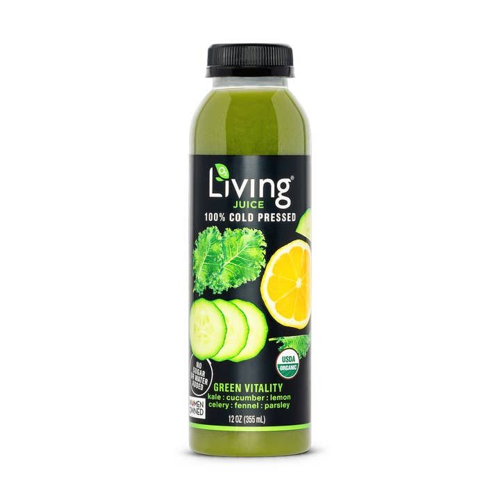 Living Juice - Wholesale Wellness Juice/Tonic - Living Juice Green Vitality - Organic 12oz Pressed Juice 5