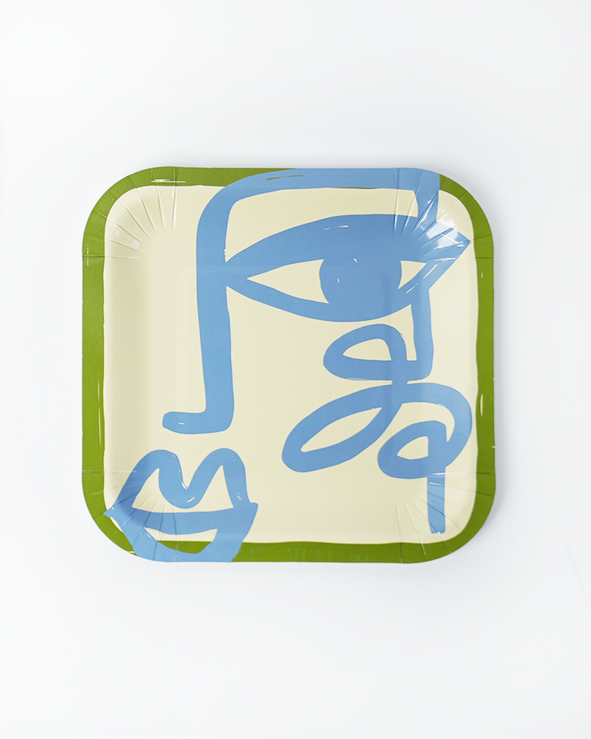 POP Party Supplies, LLC - Wholesale Disposable Plate - Two Face Dessert Paper Plates (x 12) - Art Party Collection2