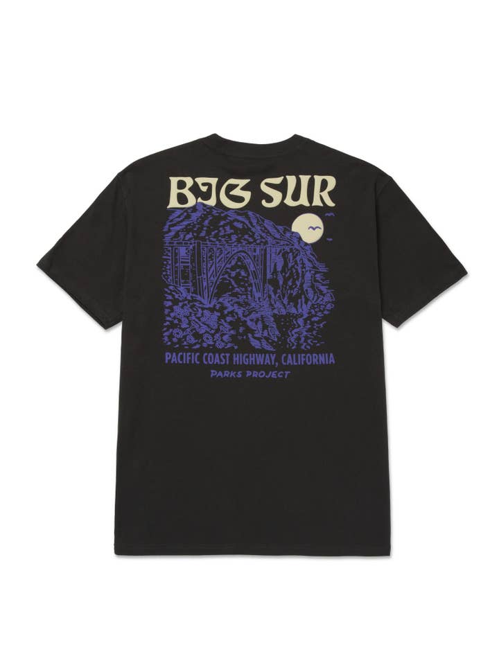 Natural Big Sur Bridges Puff Print Pocket Tee for wholesale on Faire