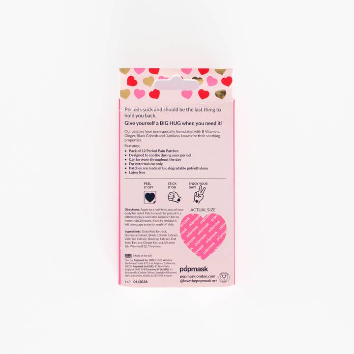 Popmask London - Wholesale Acne/Hydrocolloid Patch - Big Hug Period Support Vitamin Patches2