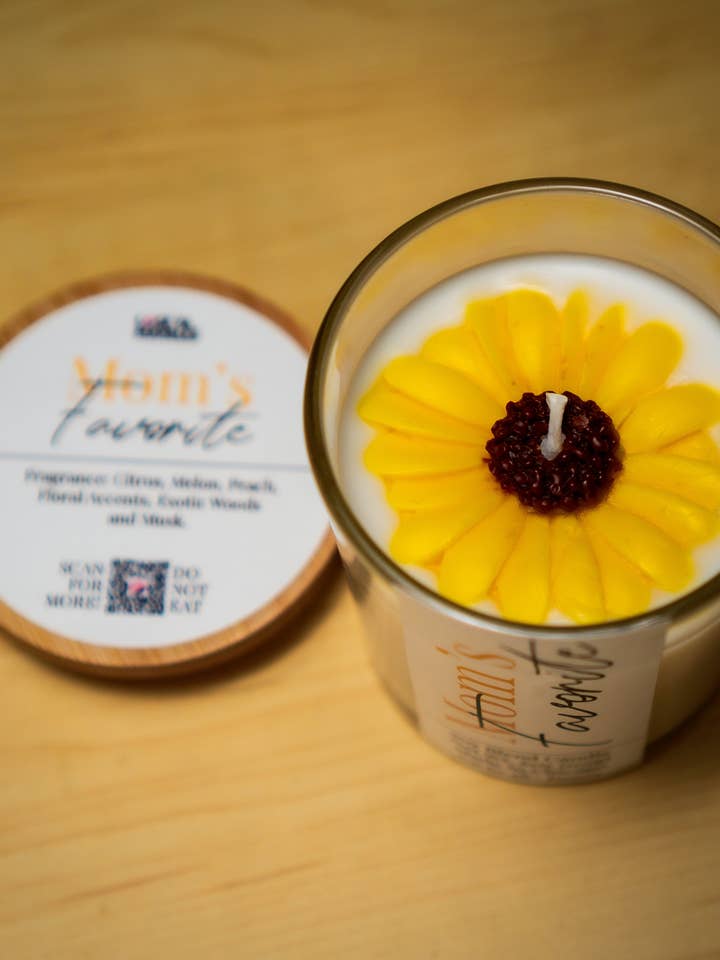 Mom's Fav - Soy Blend 8oz Candle - Standard for wholesale by Lose Ya Marbles LLC