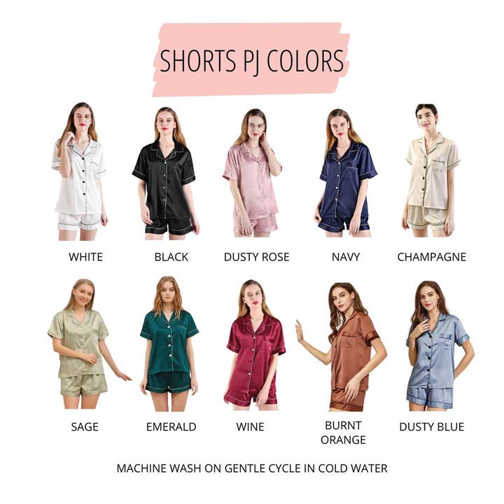 Simply Name It - Wholesale Sleepwear Set - Women's - Women's Pajama Shorts Set - 11 Colors