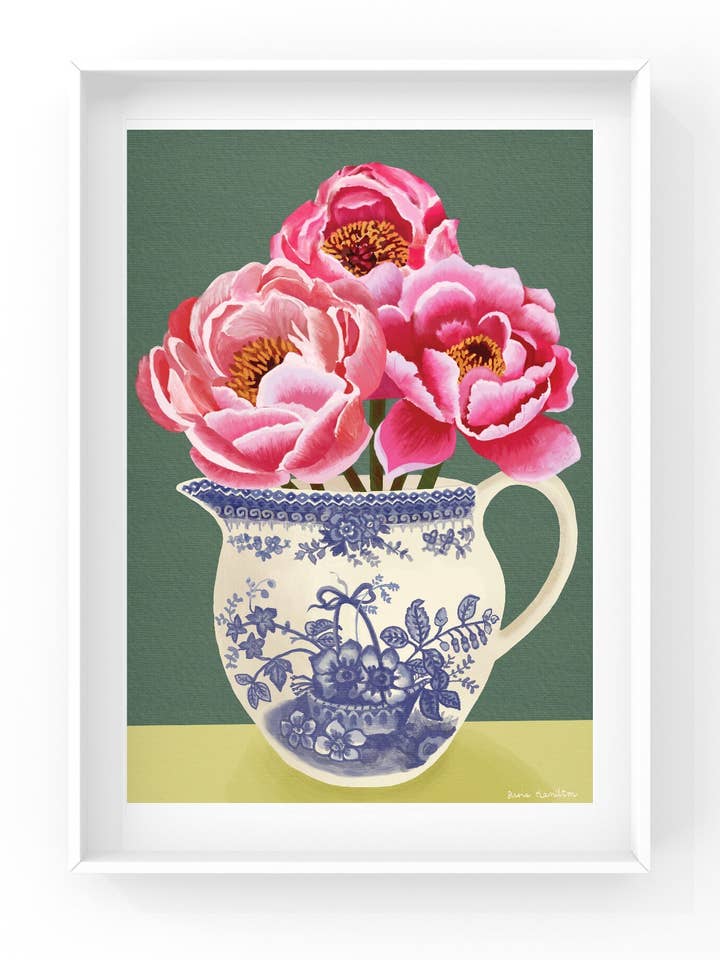 Peonies em Flora Jarro Print de Susie Hamilton por atacado de Susie Hamilton Art