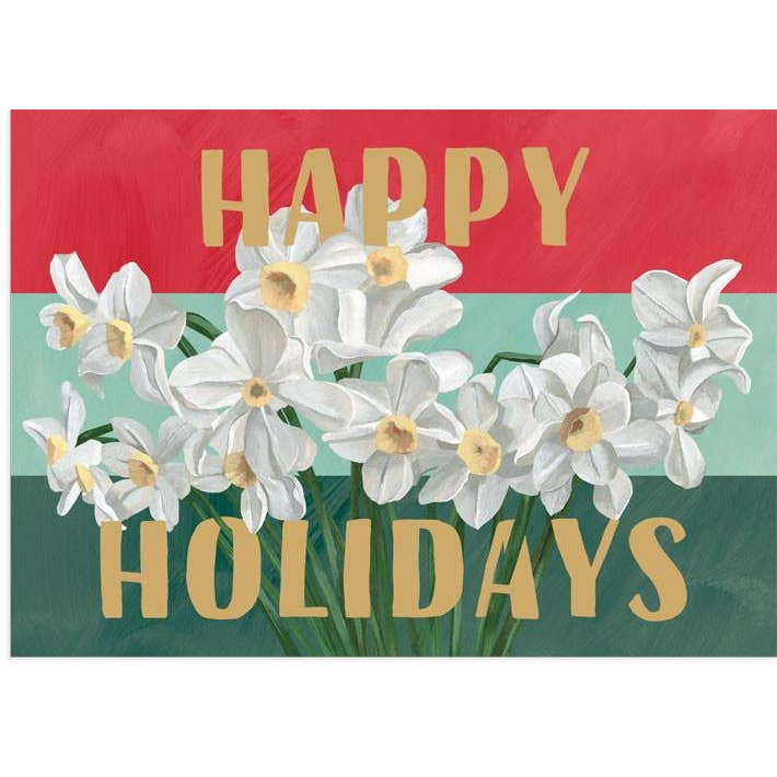 Paper Whites Holiday Card for wholesale by 23rd Day Paper Goods