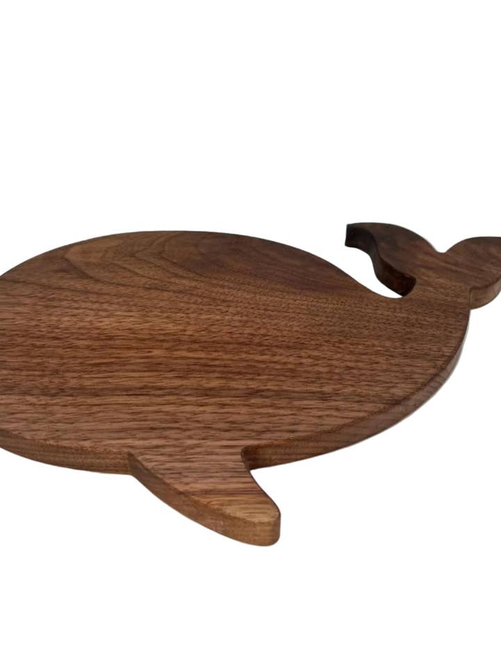 Whale Shape Cutting Board for wholesale by Nickel City Woodworking