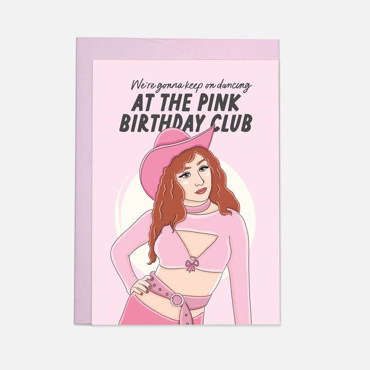 Kaart Blanche - Wholesale Birthday Card - Pink Birthday club - Chappell Roan Trending greeting card