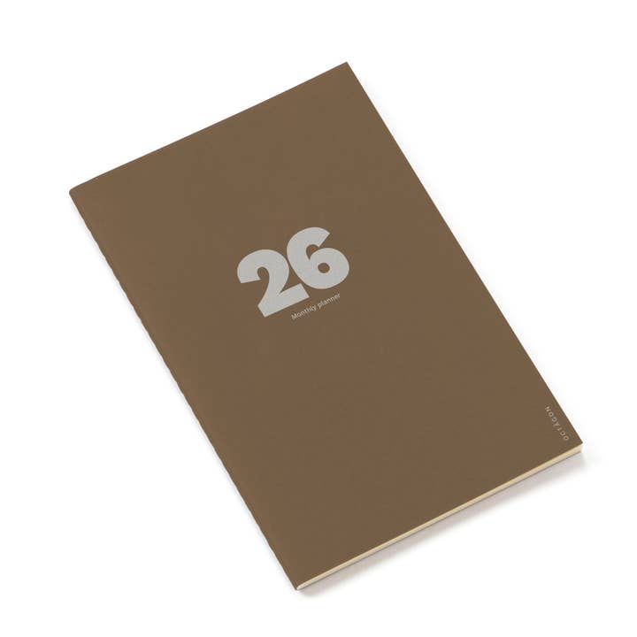 2026 Big Monthly Planner PLUS · Cappuccino · A4 Size for wholesale by OCTAGON DESIGN