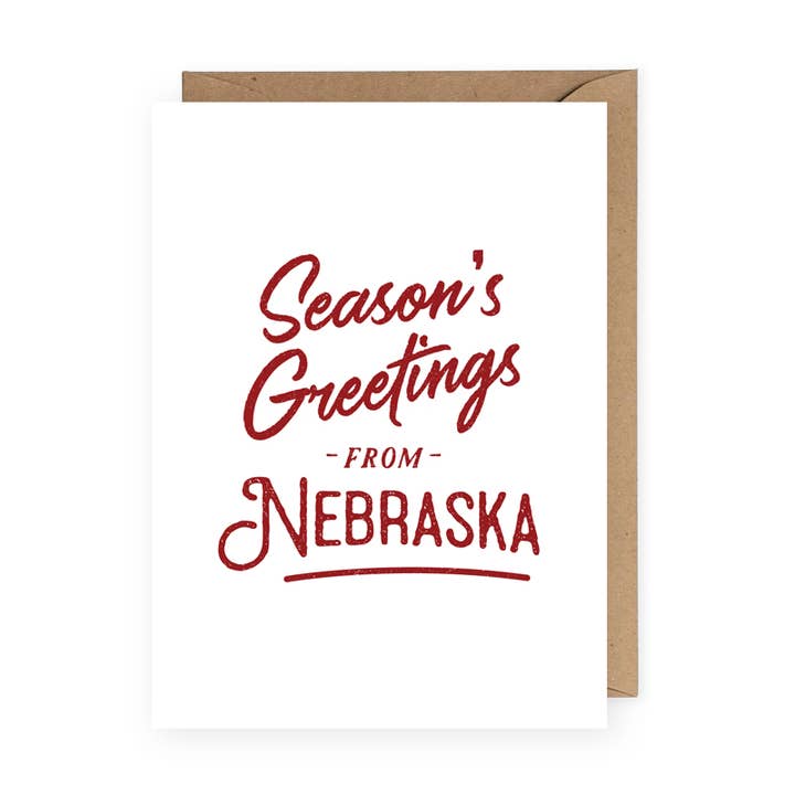 Tarjeta de felicitación de felicitación de Nebraska para venta al por mayor de The Anastasia Co