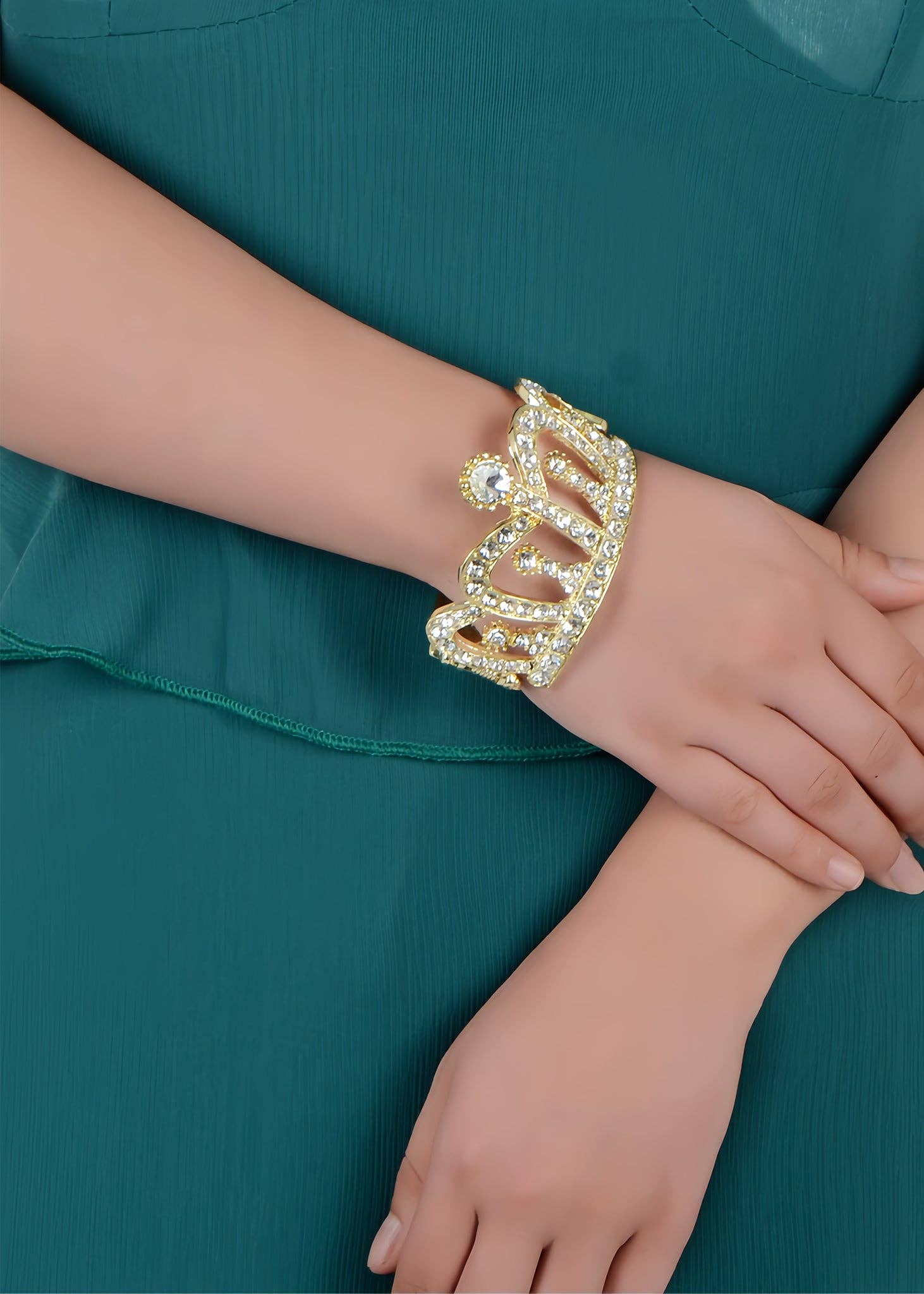 AK Brand – Engroshandel Manchetarmbånd – Farvet krone tiara manchetarmbånd10