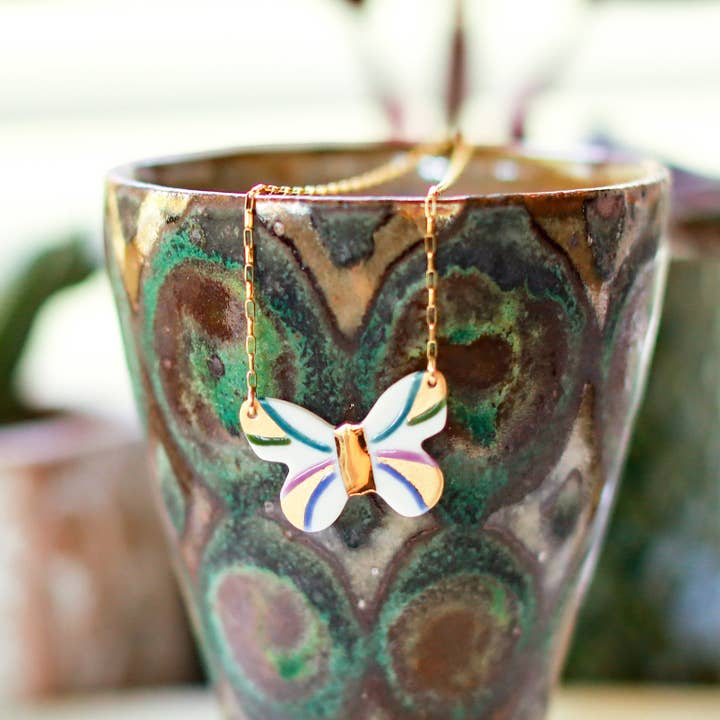 large butterfly necklace for wholesale by Remnant Studios