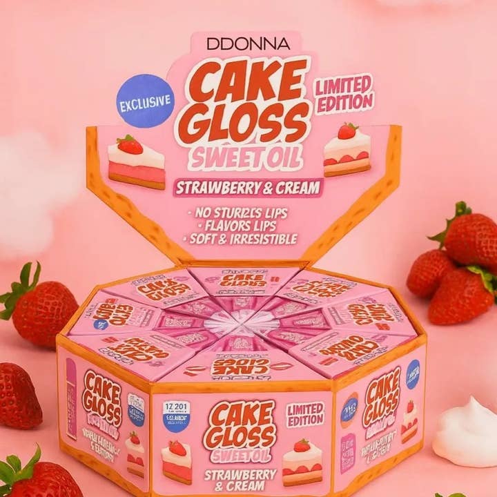 GLOSS OLIO LABBRA DOLCE FRAGOLA & PANNA D’DONNA 12302A per la vendita all'ingrosso da parte di Kcosmetique