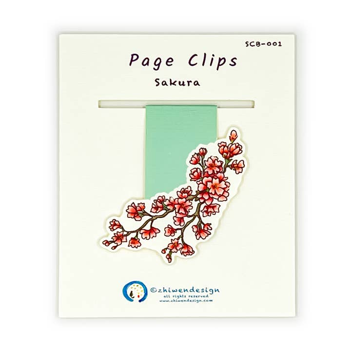 Sakura (Cherry Blossom) Page Clip for wholesale by Zhi Wen Design