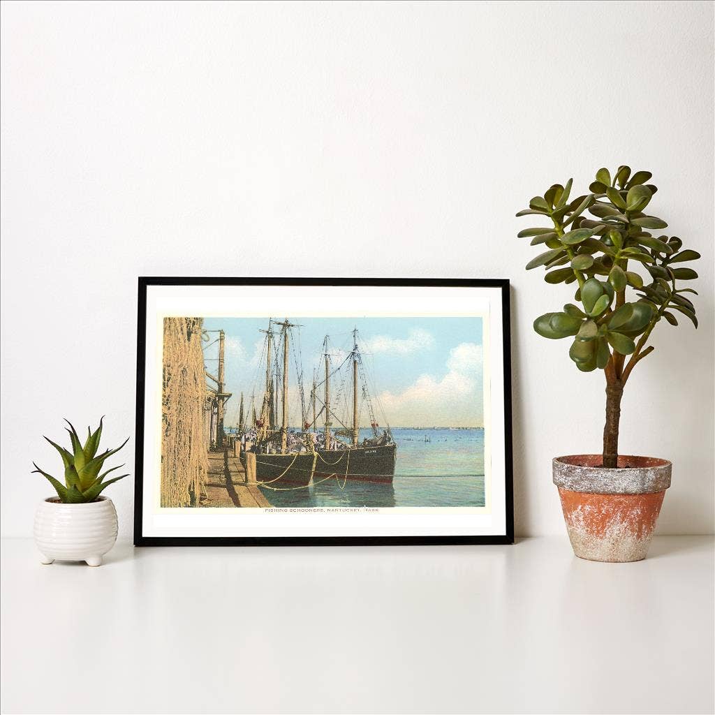 Found Image Press - Wholesale Art Print - Art Print NT-06 Fishing Schooners, Nantucket, Massachusetts1