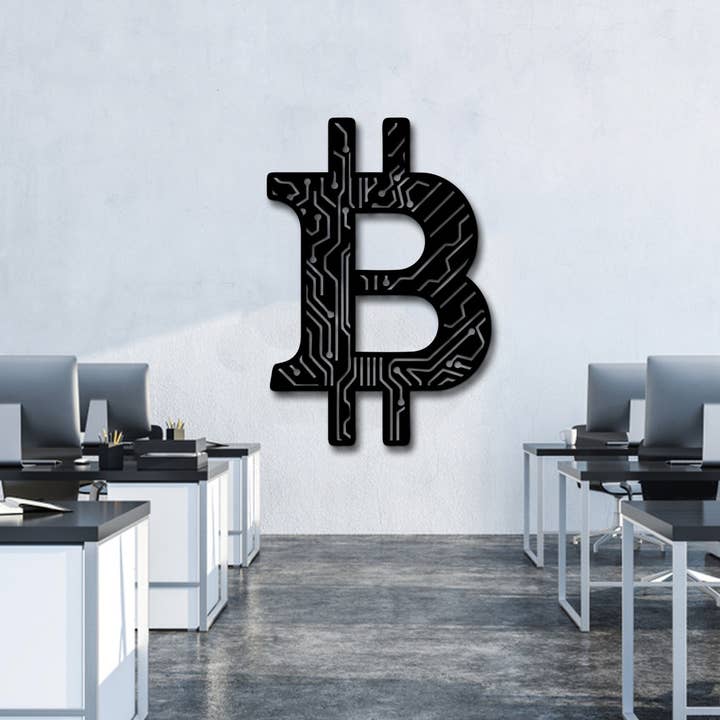 Bitcoin (BTC) metalen wanddecoratie voor wholesale door benjashop