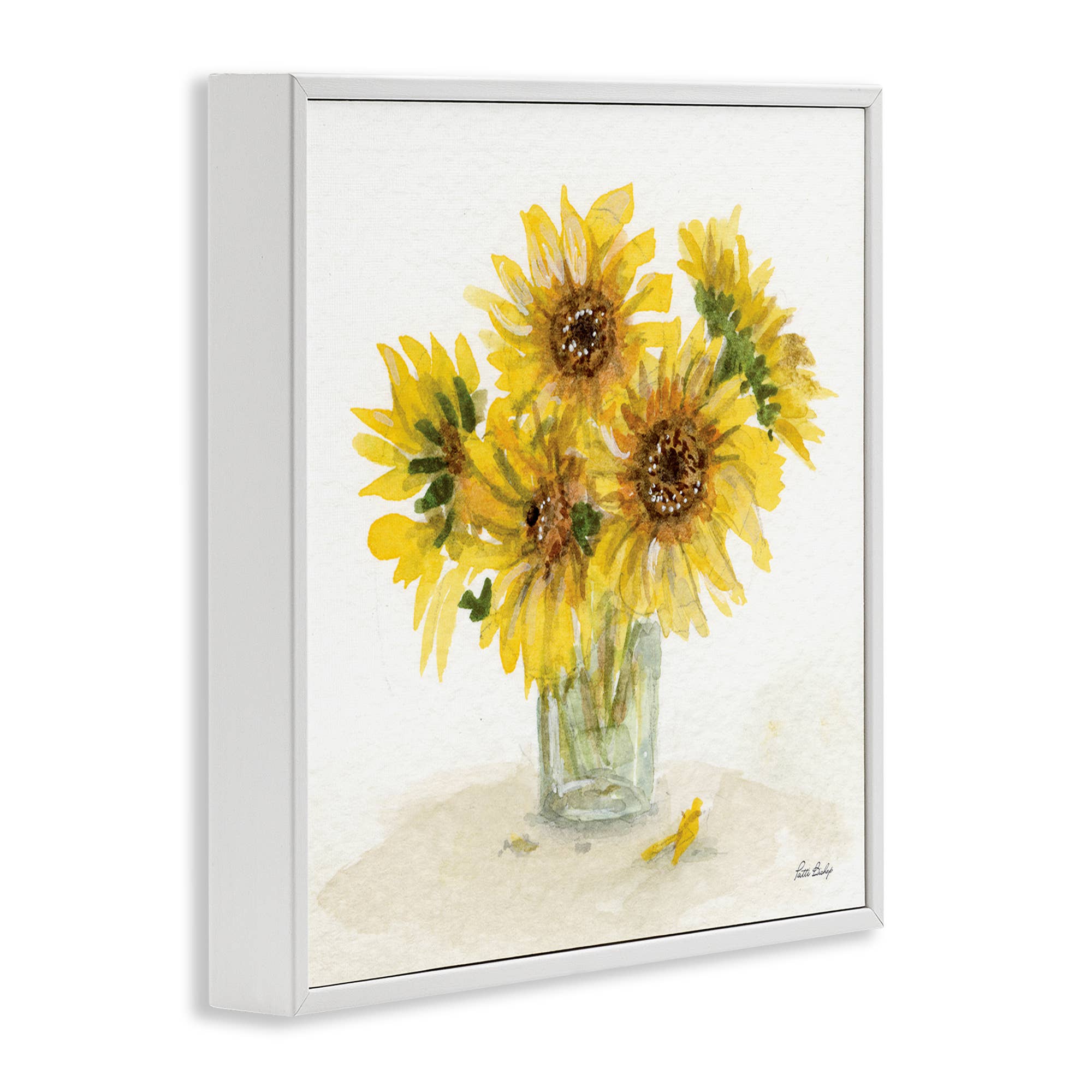 Stupell Industries - Vente Décoration murale – enfant et bébé - Art encadré à l'aquarelle de tournesol en pot27