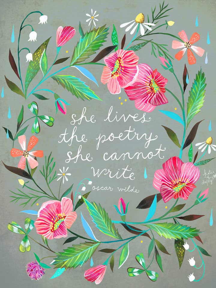 Poetry Print for wholesale by Katie Daisy