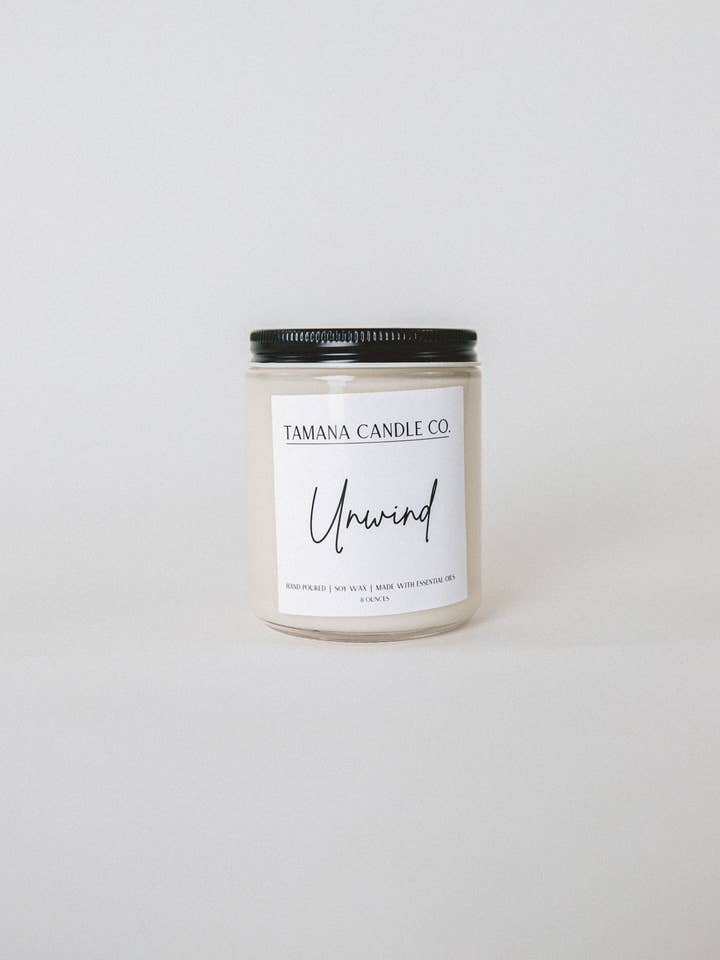 Unwind 8oz. for wholesale by Tamana Candle Co.
