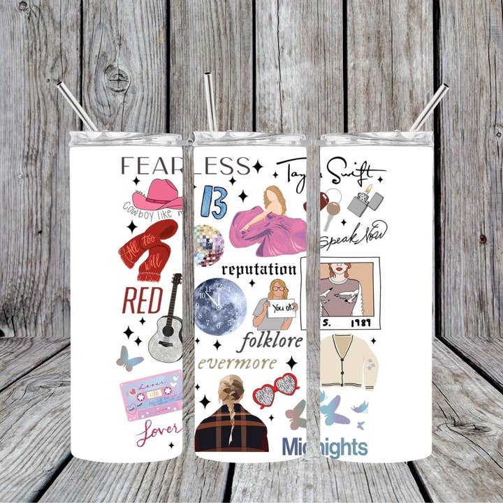 Gobelet Skinny Taylor Swift Eras 20 oz pour la vente par Dogwood Graphics & Design