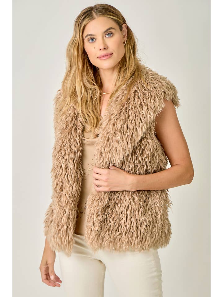 Mystree - Venta al por mayor Chaleco de abrigo - Mujer - Chaleco de Piel Sintética Peluda 6124218