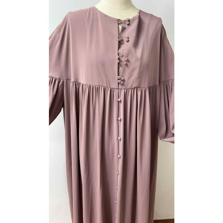 Aawoe Abaya – Hijab - Mulher por atacado – Vestido Abaya Chic com Mangas Bufantes - 2432-ROB11