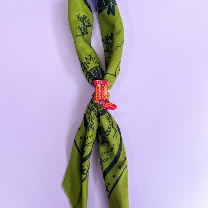Velvet Outlaw - Wholesale Scarf Clip - Women's - Colorful Cowboy Boot Bandana Slide - Multiple Colors8