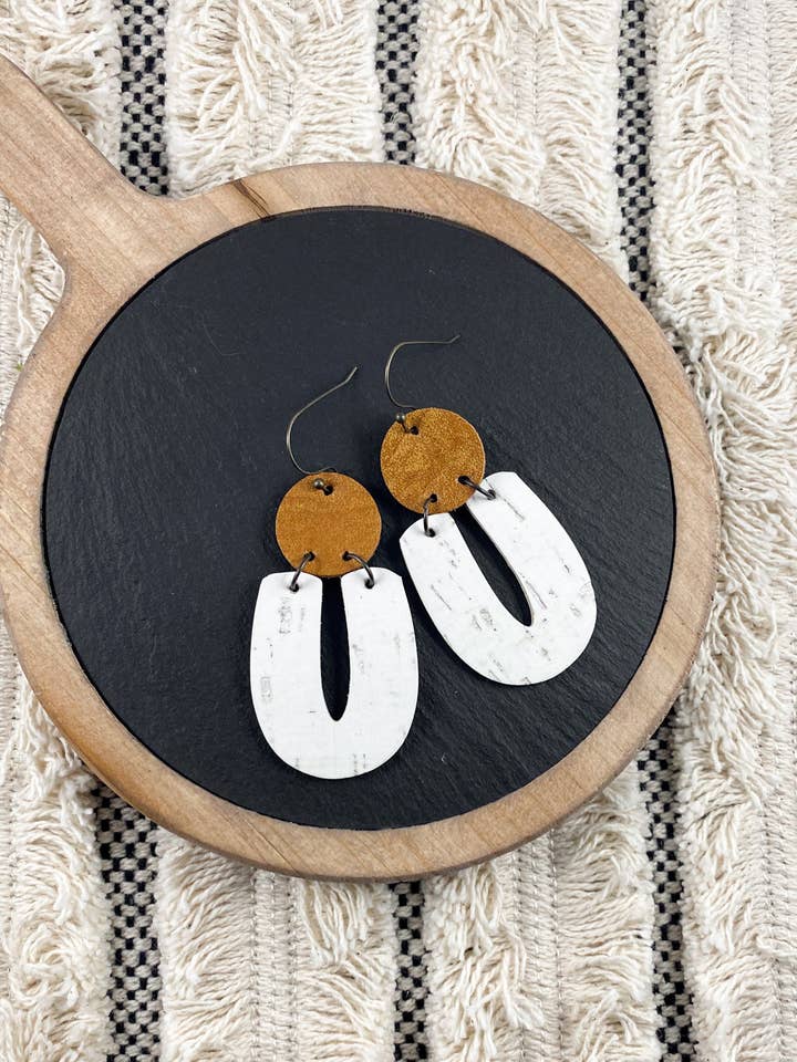 White & Cognac Loops for wholesale by Anabelle+Oak