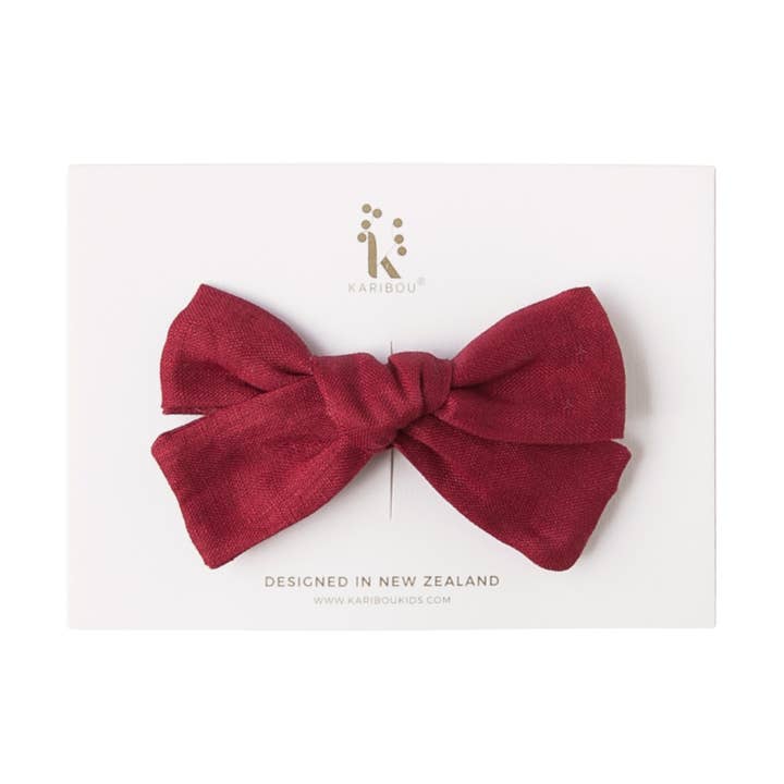 Skylah Pinwheel Linen Bow - Cherry Red and other Purchase Wholesale skylanders. Free Returns & Net 60 Terms on Faire trending on Faire.