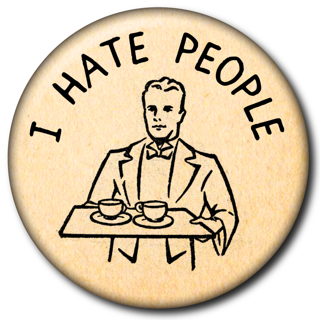 Static Cat Studio - Wholesale Lapel Pin/Button - I Hate People – Pin2