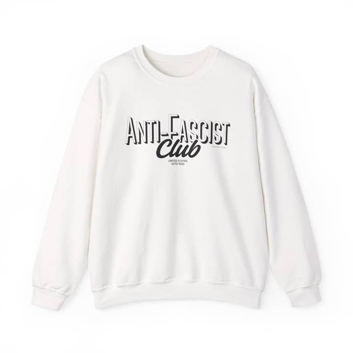 Anti-Fascist Club - Unisex Crewneck Sweatshirt for wholesale by Babe co. (formerly Metal Marvels)