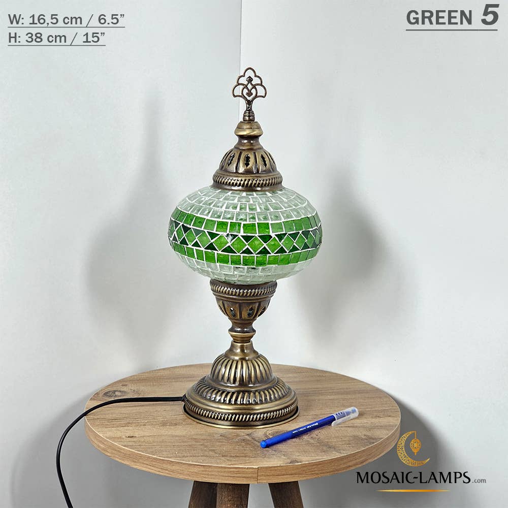 Mosaic Lamps - Vendita all'ingrosso Lampada da scrivania/d'accento - Lampada da tavolo grande a globo con mosaico turco, Marrakec, oltre 10 colori31