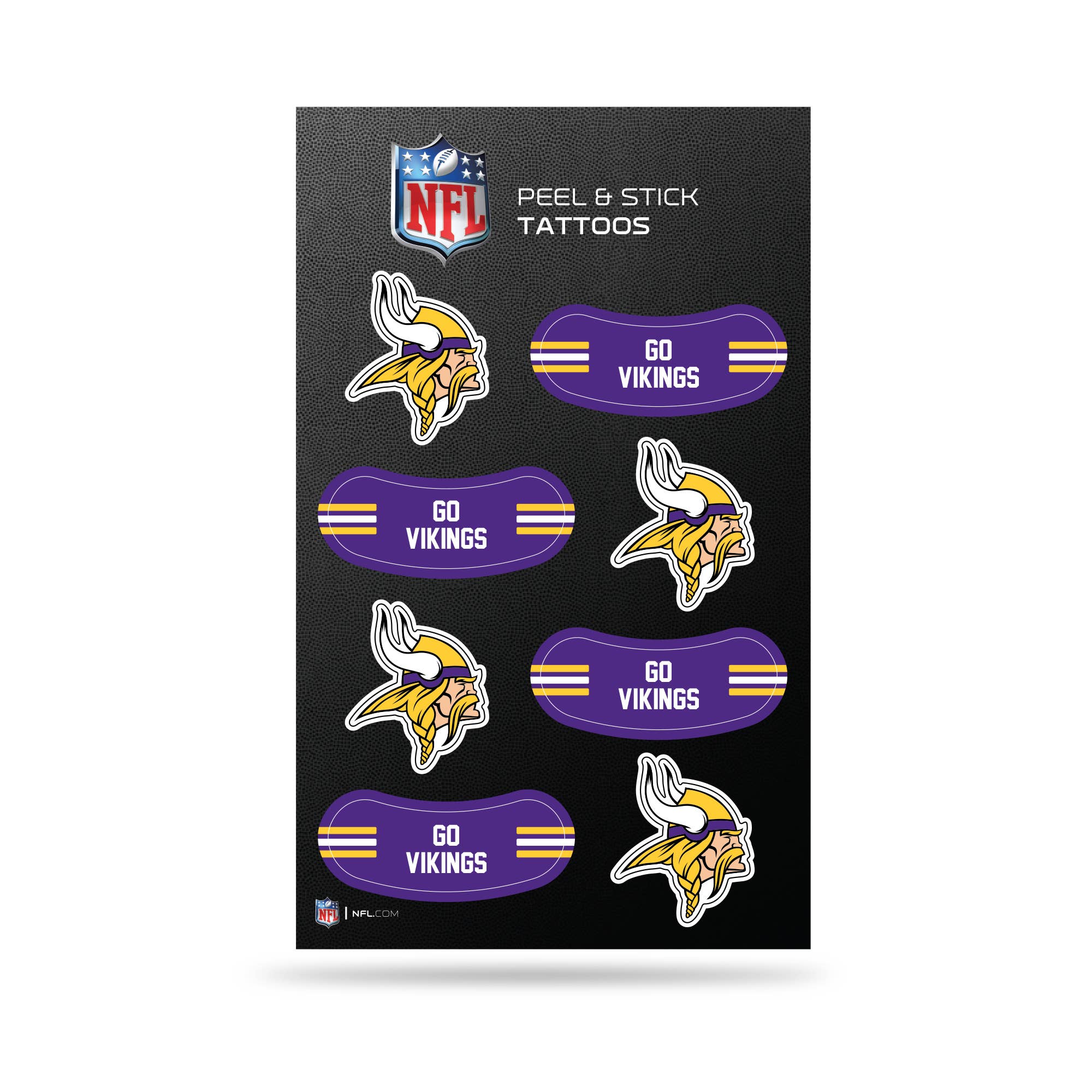 Rico Industries - Wholesale Temporary Tattoo - NFL Football Minnesota Vikings  Vertical Tattoo0