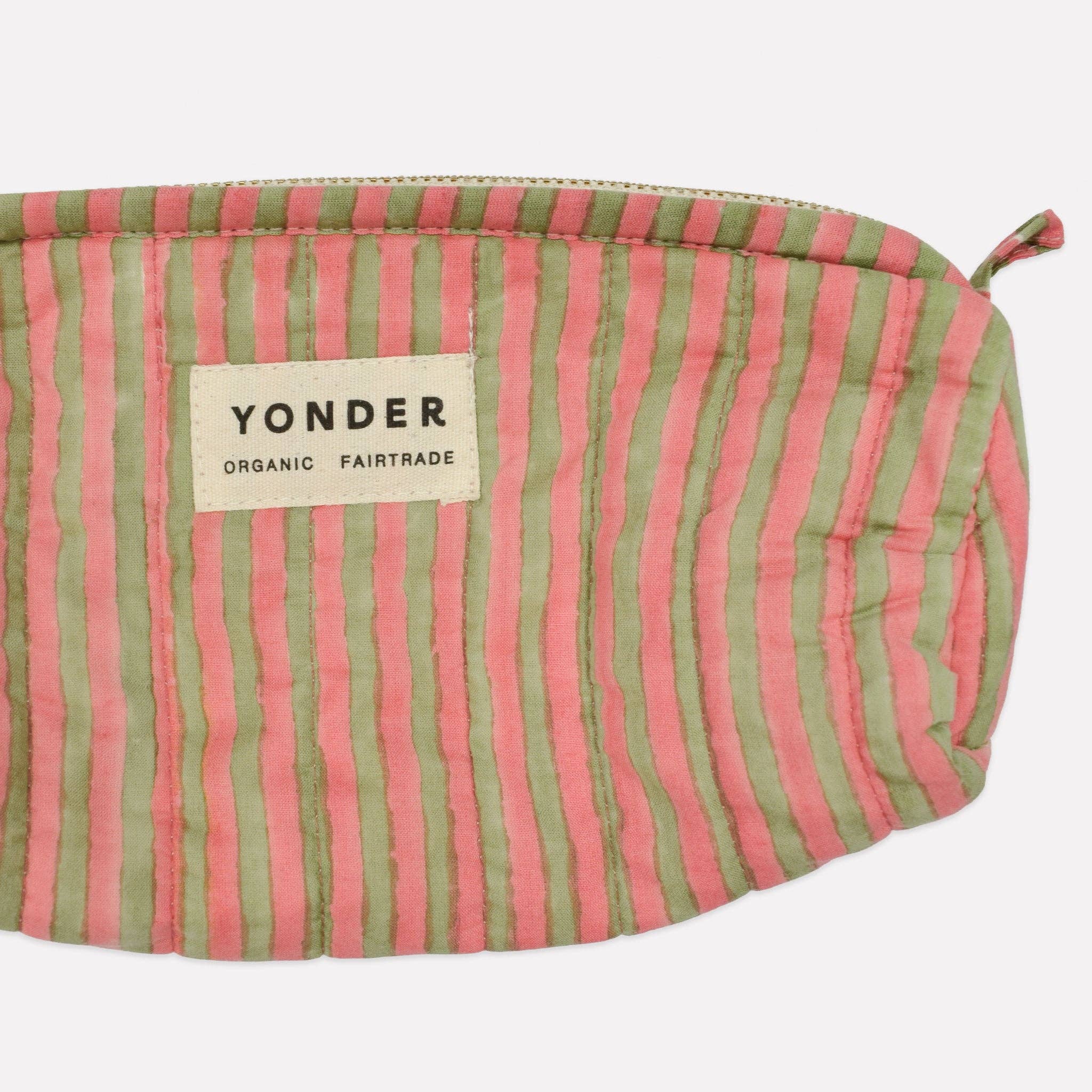 YONDER. – wholesale Make-up/cosmetic bag – Quilted Barrel Case | Candy Stripe | Sugarsnap3