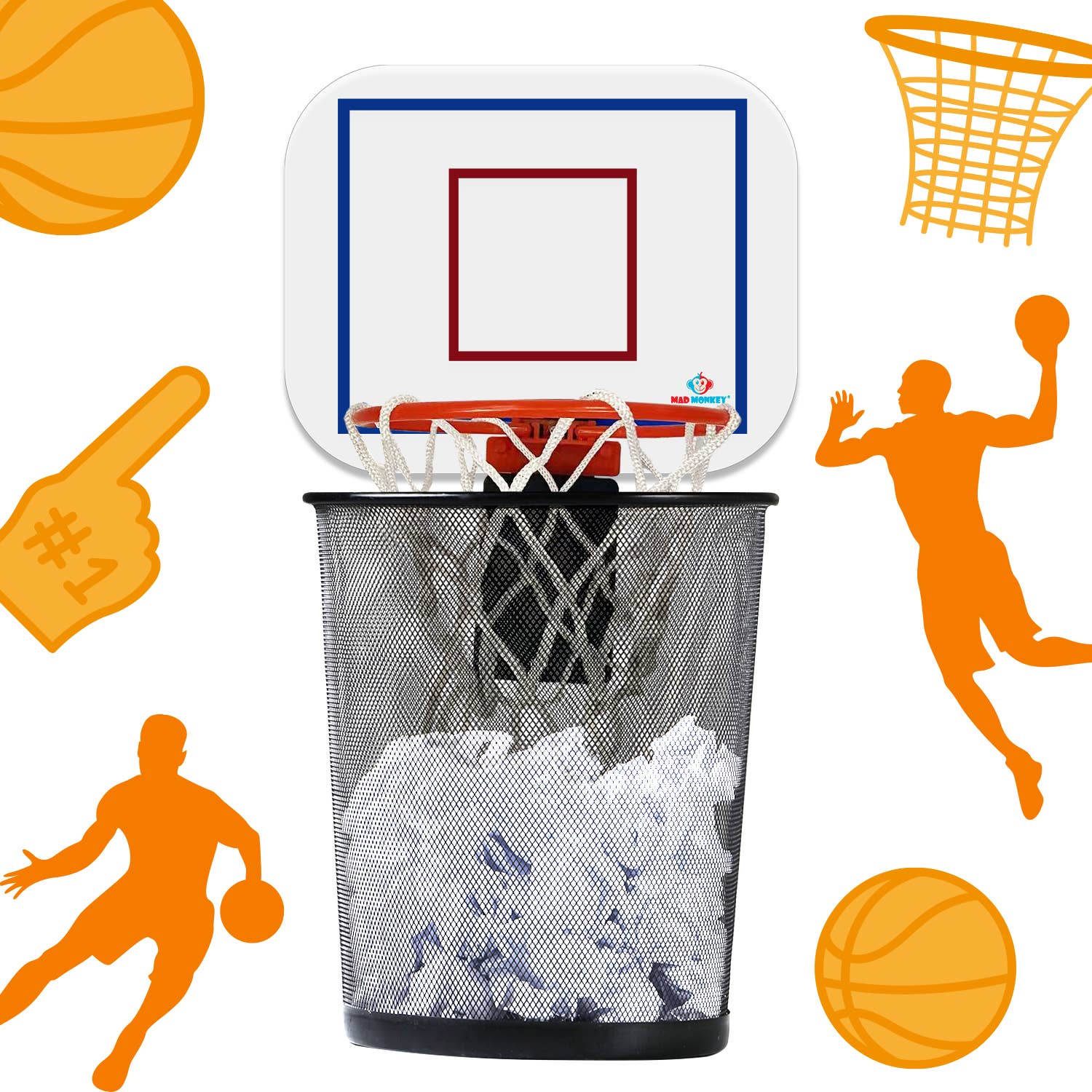 Mad Monkey GmbH - Wholesale Sporting Accessories - Mad Monkey - Clip-On Basketball Hoop for the Trash Can3