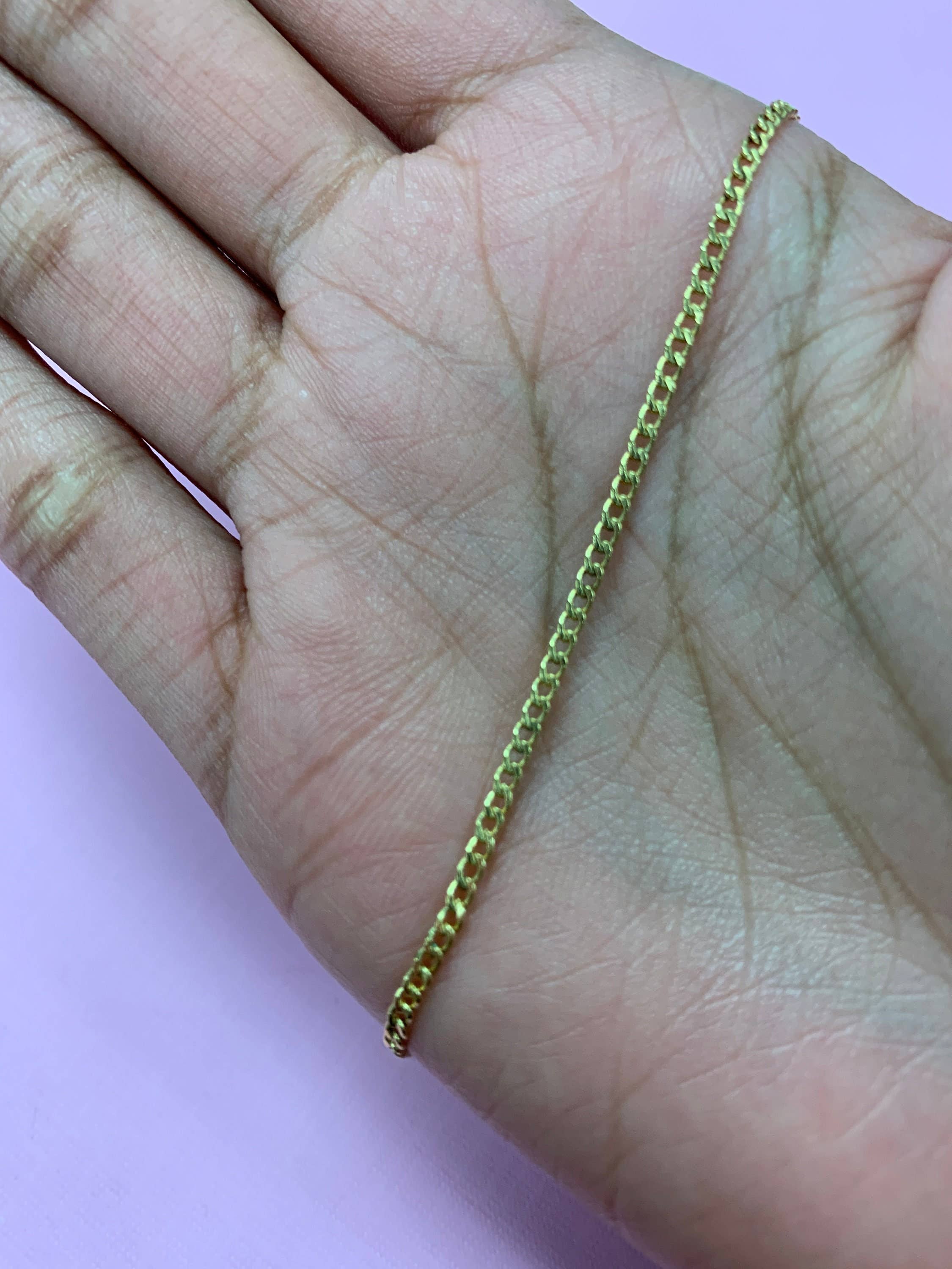 The Bead Bazaar - Wholesale Link & chain necklace - Wholesale Gold Filled Chain By The Foot, 18KT Gold Filled Curb Chain, Bulk Curb Chains, Gold Filled Flat Chain, Wholesale Chain To Make Necklace3